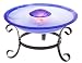 Magic Mist LS-2121 Humidifier and Aromatherapy Diffuser with Cobalt Blue Swirl Bowl and Black Metal Scroll Twisted Stand