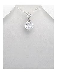 CZ Pendant Necklace In 92.5 Sterling Silver