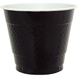 Hanna K. Signature Collection 50 Count Plastic Cup, 9-Ounce, Black