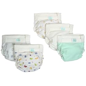Kushies CLASSIC Infant Cloth Diapers 5 PK (10-22lbs)