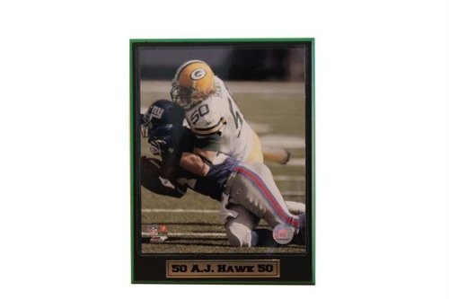 Encore Select 510-FBGB50 Green Bay Packers A.J. Hawk 9x12 Plaque