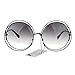 Avant Garde Double Circle Frame Round Designer Fashion Retro Sunglasses Black Smoke