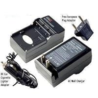 Replacement Battery Charger Kit for Vivitar DVR-390H DVR-410 DVR-525HD DVR-530 DVR-545 DVR-550 DVR-550G DVR-565 DVR-565HD DVR-710 DVR-7300X DVR-830XHD DVR-840XHD Vivicam 3930 4000 Digital Cameras Camcorders