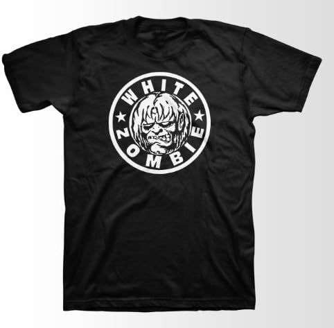 White Zombie - Mens Classic Zombie Logo T-Shirt in Black, Size: X-Large, Color: Black