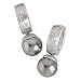 Platinum and Black Tahitian Cultured Pearl Diamond Earrings