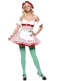 4Pc Strawberry Shortcake Crepe Suzette Girl Sexy Holiday Party Costume