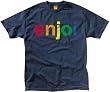 ENJOI Spectrum Short Sleeve T Shirt (Navy, Medium)