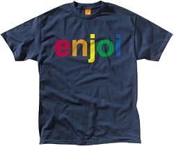 ENJOI Spectrum Short Sleeve T Shirt (Navy, Medium)