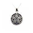 Celtic Knot in Pentagram Sterling Silver Pendant with 18" Sterling Silver Snake Chain