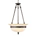 French Country Influence Collection Hanging Globe Fixture In French Bronze Finish - 3 Bulbs