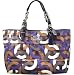 Coach Madison Sateen Chainlink East West Gallery Bag Tote Purple Multi