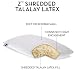 Z by Malouf Shredded Talalay Latex Encased in Regular Foam Pillow, KING