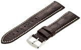 Hadley-Roma Men's MS2021RZ-220 22-mm Dark Brown Genuine Alligator Leather WatchStrap
