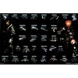 (24x36) Halo 3 Full Chart, Humanity & Covanant Video Game Poster Print