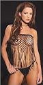 Boom Boom Babes Sexy One Size Romantic Boxed Leather Bandeau Top with nail heads and G-String Womens 2 Piece Set