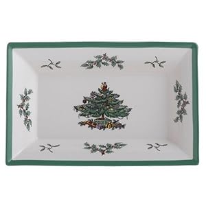 Spode Christmas Tree Rectangular Tray, Large