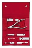 Zwilling Classic Inox - Estuche de manicura de 5 piezas, color rojo