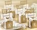 Miniature Gold Chair Favor Box with Heart Charm and Ribbon (Set of 12)