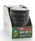 Duck Colored Tape, 1.88-Inch Wide, Black, 20 Yards Per Roll (6 Rolls) (392875)