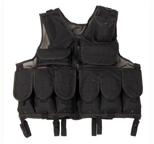 Einsatz Tactical Weste mit Netzeinsatz schwarz