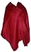 40% Off Super Soft Baby Alpaca Wool Reversible Shawl Wrap Cape Deep Solid Burgundy Color