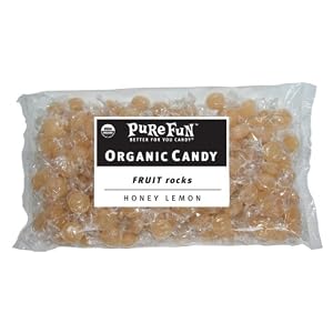 Pure Fun Organic Candy Honey Lemon Fruit Rocks, 48-Ounce Packages by Pure Fun