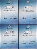 2008 Dodge Durango Chrysler Aspen Repair Shop Manual Original 4 Volume Set