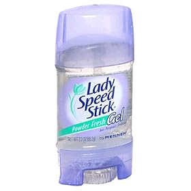 Lady Speed Stick Anti-Perspirant & Deodorant, Gel, Powder Fresh, 2.3 oz (65.2 g)