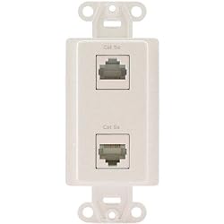 CHANNEL PLUS WPA-DD Almond Dual Data Wall Plate
