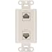 CHANNEL PLUS WPA-DD Almond Dual Data Wall Plate
