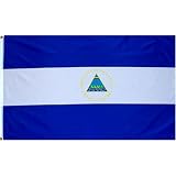 Nicaragua Flag Polyester 3 Ft X 5 Ft