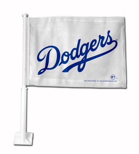 Los Angeles Dodgers Car Flag (White)