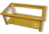 Oak Glass Top Coffee 15 high
