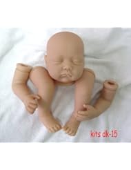 Lifelike reborn doll kits,soft vinyl like silicone dk-15