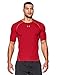 Under Armour Men's UA HeatGear Armour Short Sleeve Compression Shirt LG Red