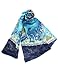 Dahlia Women's 100% Luxury Long Silk Scarf - Art Collection