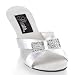 41ECinB2SDL. SL75  3 Inch Womens Sexy Kitten Heels Bridal Shoe With Rhinestone Bow Open Toe White