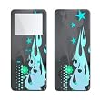 Rockstar Blue - Apple iPod nano 1G (1st Generation) 1GB/ 2GB/ 4GB Protector Skin Decals - Faceplates