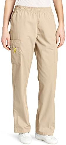 SincereWA Women's Scrubs Quebec Full Elastic Cargo Pant Khaki 3X-Large