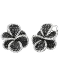 Effy Jewlery Jardin Bloom Black and White Diamond Earrings, 2.68 TCW