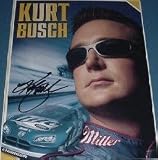 Kurt Busch (NASCAR) autographed Miller Lite 8x10 photo card