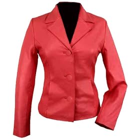 Buy 3 Button Ladies Short Blazer In Lipstick Red