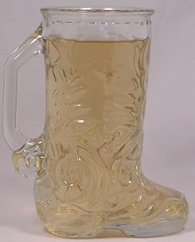 Clear Glass Boot-Shaped Stein