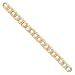 8.25in Gold-plated 8mm Double Link Charm Bracelet