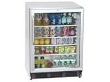 Summit Commercial Series SCR600LCSS 5.5 cu. ft. Compact Refrigerator with Adjustable Shelves, Front Lock, Glass Door, Stainless Steel Cabinet and Commercially Approved: White with Wire Shelves