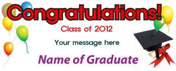Graduation Fabric Banner 2ft X 5ft