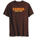 T-Shirt Mens Brown " Samoa DRINK TEAM " Countries