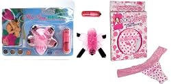 Bedside Bling Lingerie Vibrating Play-Time Vibe-Panties and Venus Butterfly Hibiscus Vibrator Sex Toy Collection