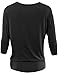 FPT Womens 3/4 Dolman Sleeve Loose Fit Top (S-3XL)
