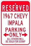 1967 67 CHEVY IMPALA Parking Sign - 10 x 14 Inches